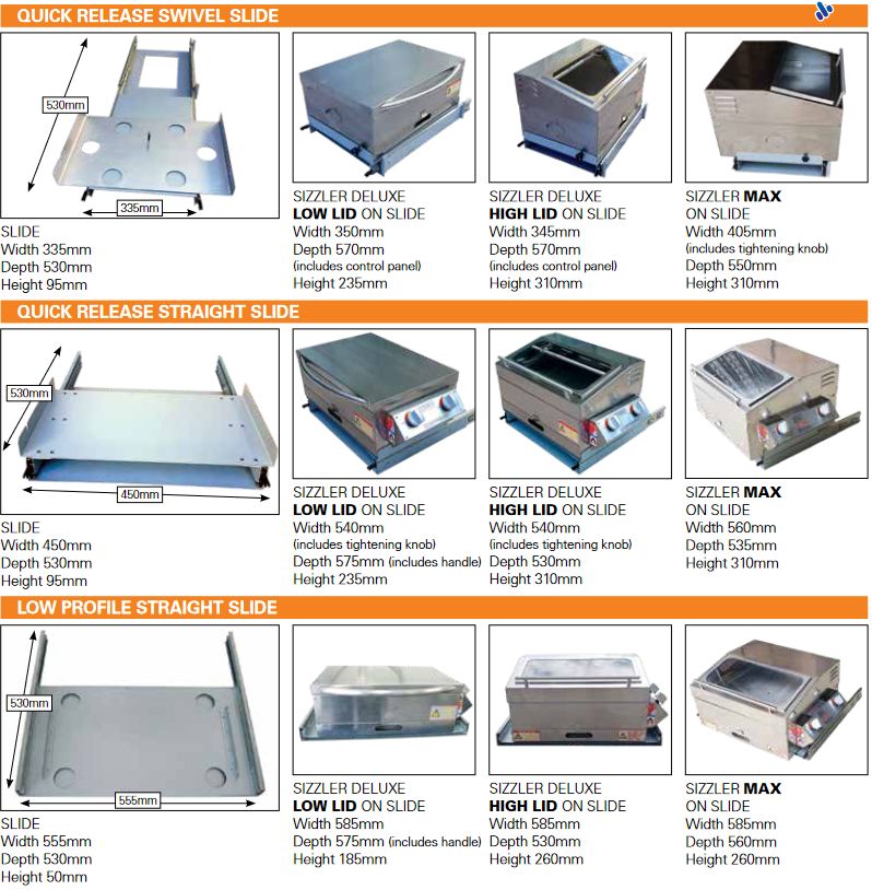 Sizzler Deluxe Gas Barbecue With Flame Failure Low Lid No Window Stainless Steel Hotplate Suits Camping And Caravans Bbq Sizzler Ff Ss Lo Lid